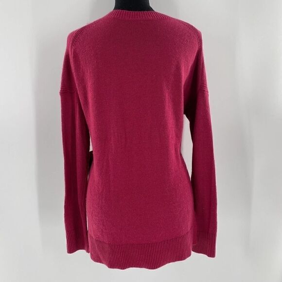 NWT Chelsea28 High/Low Crewneck Sweater Burgundy Berry Size XS - Picture 12 of 12